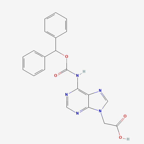 2-[6-(benzhydryloxycarbonylamino)purin-9-yl]acetic acid (CAS: 186046-80-0) - Related Chemical Product