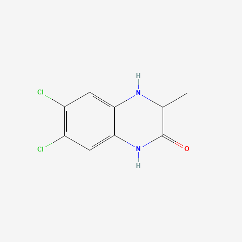 6,7-dichloro-3-methyl-3,4-dihydro-1H-quinoxalin-2-one (CAS: 73148-15-9) - Chemical Structure and Molecular Formula 
