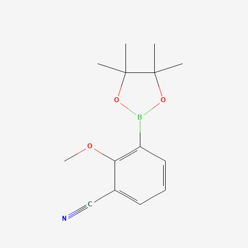 2-methoxy-3-(4,4,5,5-tetramethyl-1,3,2-dioxaborolan-2-yl)benzonitrile (CAS: 874472-84-1) - Chemical Structure and Molecular Formula 