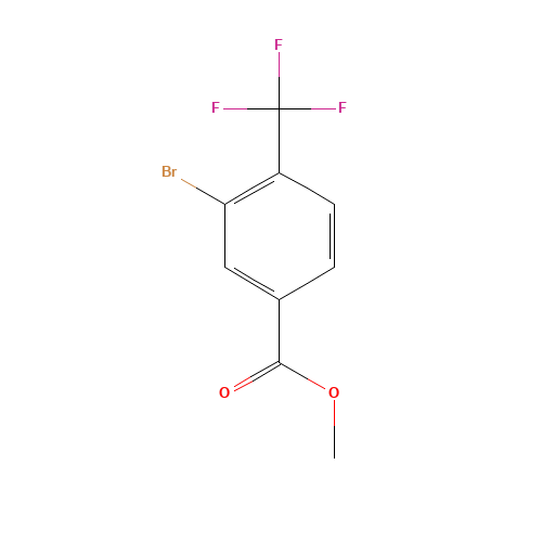 methyl 3-bromo-4-(trifluoromethyl)benzoate (CAS: 455941-82-9) - Chemical Structure and Molecular Formula 
