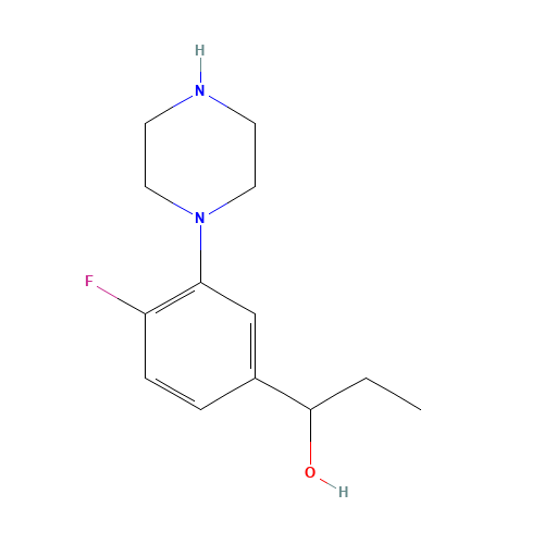 1-(4-fluoro-3-piperazin-1-ylphenyl)propan-1-ol (CAS: 868245-22-1) - Related Chemical Product