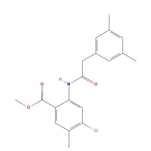 methyl 4-chloro-2-[[2-(3,5-dimethylphenyl)acetyl]amino]-5-iodobenzoate (CAS: 199861-83-1) - Related Chemical Product