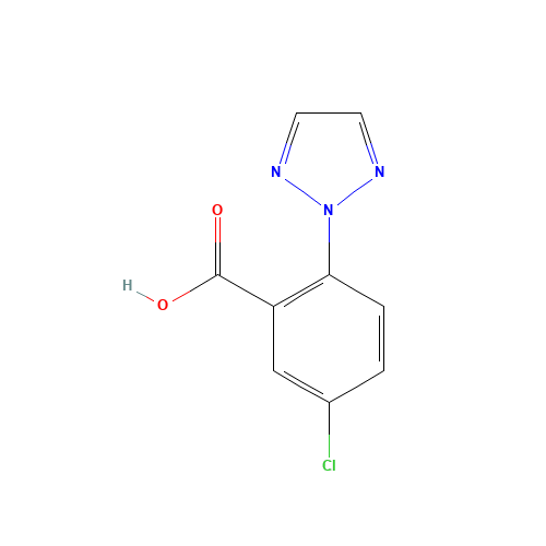 5-chloro-2-(triazol-2-yl)benzoic acid (CAS: 1293284-54-4) - Chemical Structure and Molecular Formula 