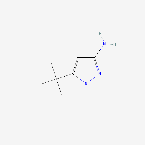5-tert-butyl-1-methylpyrazol-3-amine (CAS: 591233-81-7) - Chemical Structure and Molecular Formula 