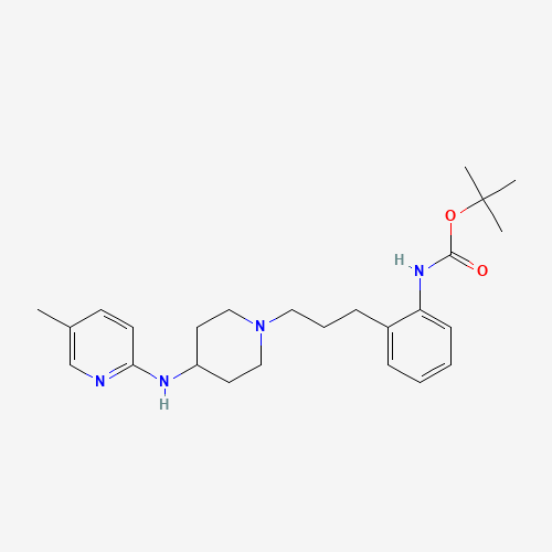 tert-butyl N-[2-[3-[4-[(5-methylpyridin-2-yl)amino]piperidin-1-yl]propyl]phenyl]carbamate (CAS: 518285-65-9) - Related Chemical Product