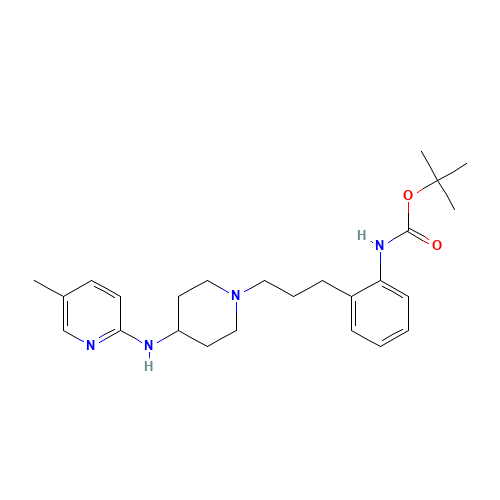 tert-butyl N-[2-[3-[4-[(5-methylpyridin-2-yl)amino]piperidin-1-yl]propyl]phenyl]carbamate (CAS: 518285-65-9) - Related Chemical Product