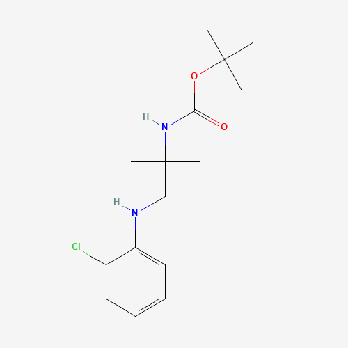 tert-butyl N-[1-(2-chloroanilino)-2-methylpropan-2-yl]carbamate (CAS: 1000046-83-2) - Chemical Structure and Molecular Formula 