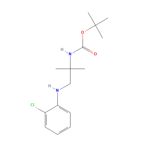 tert-butyl N-[1-(2-chloroanilino)-2-methylpropan-2-yl]carbamate (CAS: 1000046-83-2) - Chemical Structure and Molecular Formula 