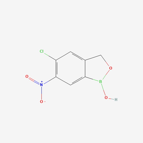 5-chloro-1-hydroxy-6-nitro-3H-2,1-benzoxaborole (CAS: 1285533-36-9) - Chemical Structure and Molecular Formula 