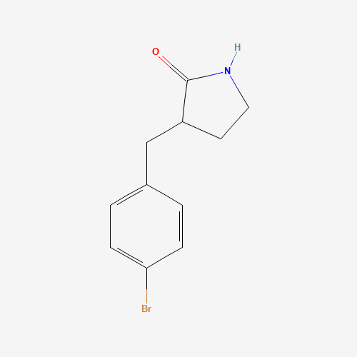 3-[(4-bromophenyl)methyl]pyrrolidin-2-one (CAS: 1199806-24-0) - Chemical Structure and Molecular Formula 