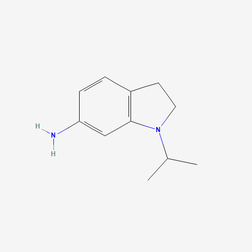1-propan-2-yl-2,3-dihydroindol-6-amine (CAS: 927684-86-4) - Chemical Structure and Molecular Formula 