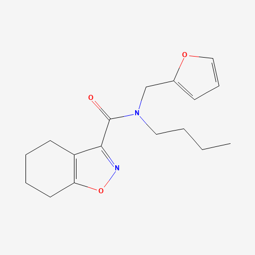 N-butyl-N-(furan-2-ylmethyl)-4,5,6,7-tetrahydro-1,2-benzoxazole-3-carboxamide (CAS: 932548-07-7) - Chemical Structure and Molecular Formula 