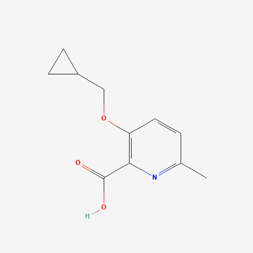 3-(cyclopropylmethoxy)-6-methylpyridine-2-carboxylic acid (CAS: 1233520-10-9) - Chemical Structure and Molecular Formula 