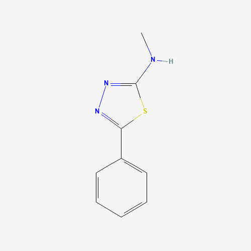 N-methyl-5-phenyl-1,3,4-thiadiazol-2-amine (CAS: 14537-64-5) - Chemical Structure and Molecular Formula 