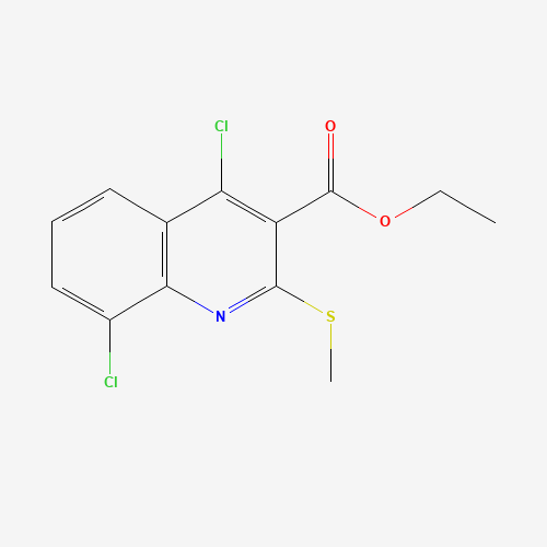 ethyl 4,8-dichloro-2-methylsulfanylquinoline-3-carboxylate (CAS: 662138-33-2) - Chemical Structure and Molecular Formula 