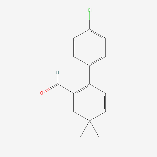 2-(4-chlorophenyl)-5,5-dimethylcyclohexa-1,3-diene-1-carbaldehyde (CAS: 1257047-82-7) - Chemical Structure and Molecular Formula 
