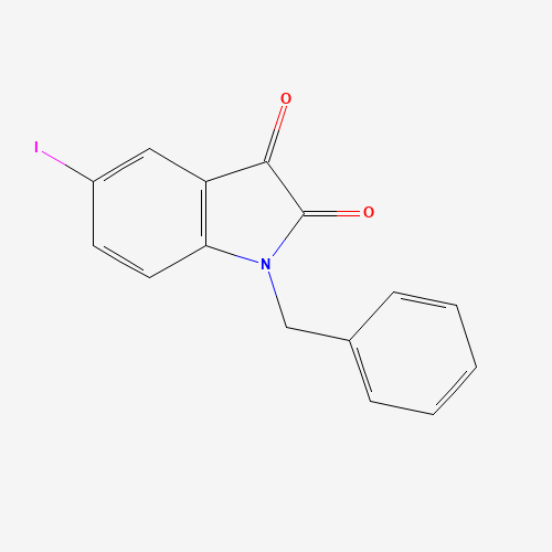 1-benzyl-5-iodoindole-2,3-dione (CAS: 625456-97-5) - Chemical Structure and Molecular Formula 
