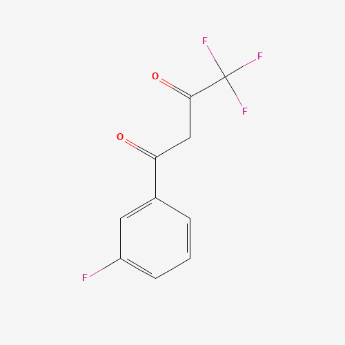 4,4,4-trifluoro-1-(3-fluorophenyl)butane-1,3-dione (CAS: 23975-58-8) - Chemical Structure and Molecular Formula 