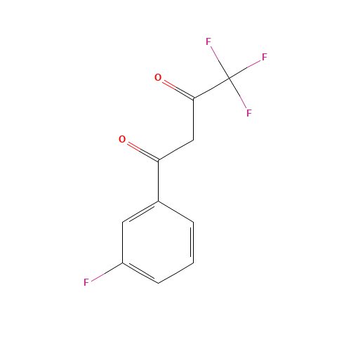 4,4,4-trifluoro-1-(3-fluorophenyl)butane-1,3-dione (CAS: 23975-58-8) - Chemical Structure and Molecular Formula 