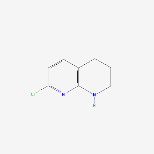 7-chloro-1,2,3,4-tetrahydro-1,8-naphthyridine (CAS: 1303588-27-3) - Chemical Structure and Molecular Formula 