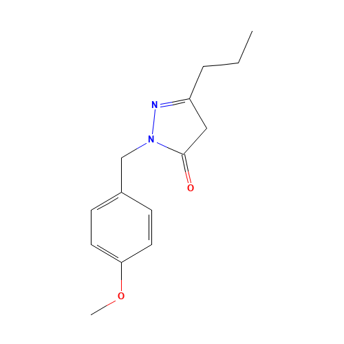 2-[(4-methoxyphenyl)methyl]-5-propyl-4H-pyrazol-3-one (CAS: 184707-88-8) - Chemical Structure and Molecular Formula 