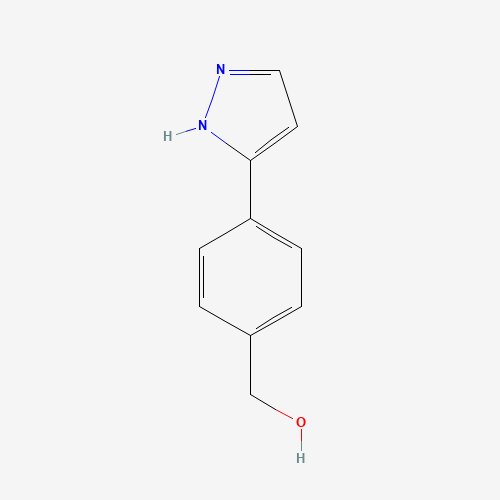 [4-(1H-pyrazol-5-yl)phenyl]methanol (CAS: 179057-16-0) - Chemical Structure and Molecular Formula 