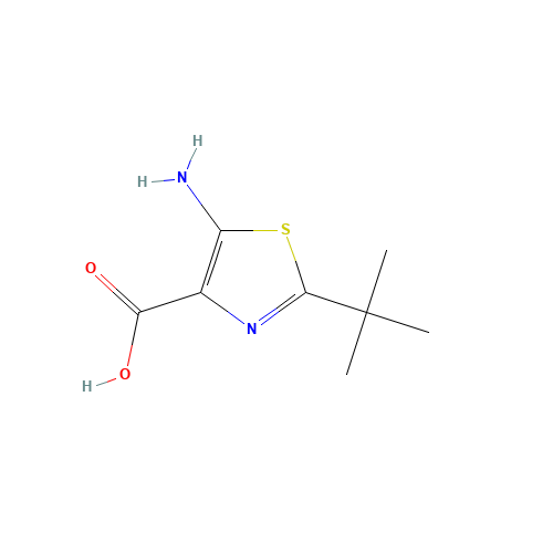 5-amino-2-tert-butyl-1,3-thiazole-4-carboxylic acid (CAS: 1207878-18-9) - Chemical Structure and Molecular Formula 