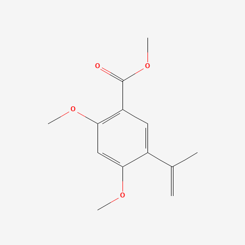 methyl 2,4-dimethoxy-5-prop-1-en-2-ylbenzoate (CAS: 913000-27-8) - Chemical Structure and Molecular Formula 
