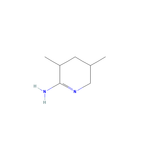 3,5-dimethyl-2,3,4,5-tetrahydropyridin-6-amine (CAS: 732227-87-1) - Chemical Structure and Molecular Formula 