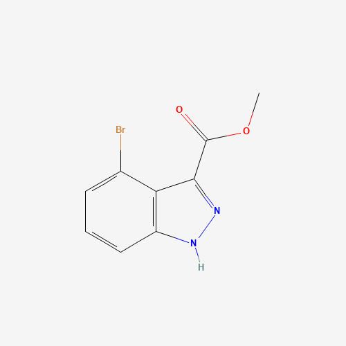 methyl 4-bromo-1H-indazole-3-carboxylate (CAS: 1190322-47-4) - Chemical Structure and Molecular Formula 