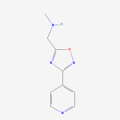 N-methyl-1-(3-pyridin-4-yl-1,2,4-oxadiazol-5-yl)methanamine (CAS: 915921-76-5) - Chemical Structure and Molecular Formula 