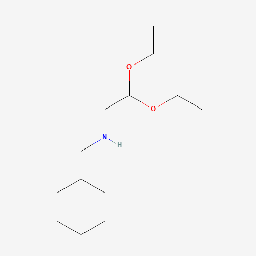 N-(cyclohexylmethyl)-2,2-diethoxyethanamine (CAS: 624728-04-7) - Chemical Structure and Molecular Formula 