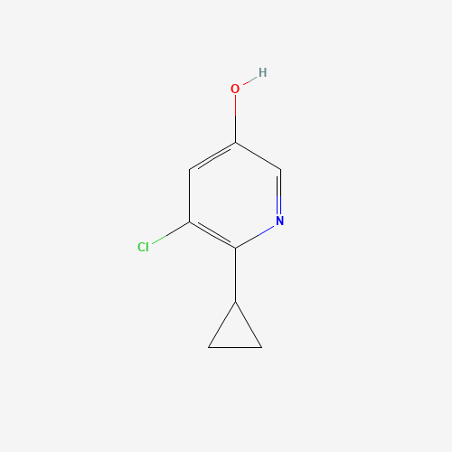 5-chloro-6-cyclopropylpyridin-3-ol (CAS: 1355067-18-3) - Chemical Structure and Molecular Formula 