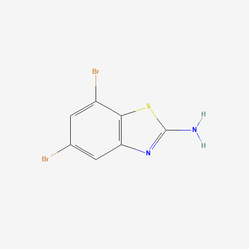 5,7-dibromo-1,3-benzothiazol-2-amine (CAS: 1000289-40-6) - Chemical Structure and Molecular Formula 