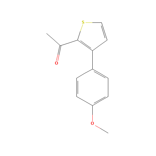 1-[3-(4-methoxyphenyl)thiophen-2-yl]ethanone (CAS: 132039-45-3) - Chemical Structure and Molecular Formula 