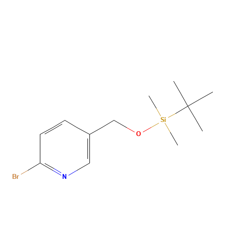 (6-bromopyridin-3-yl)methoxy-tert-butyl-dimethylsilane (CAS: 145733-53-5) - Chemical Structure and Molecular Formula 