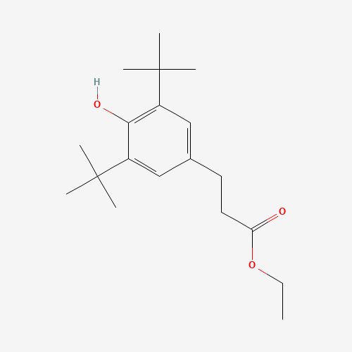 ethyl 3-(3,5-ditert-butyl-4-hydroxyphenyl)propanoate (CAS: 36294-24-3) - Chemical Structure and Molecular Formula 