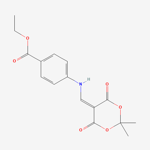 ethyl 4-[(2,2-dimethyl-4,6-dioxo-1,3-dioxan-5-ylidene)methylamino]benzoate (CAS: 205810-04-4) - Related Chemical Product