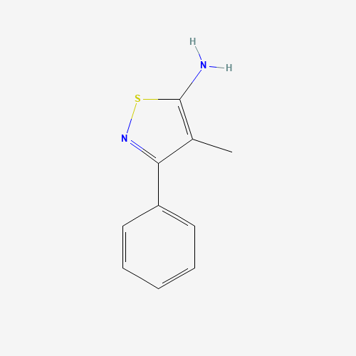 4-methyl-3-phenyl-1,2-thiazol-5-amine (CAS: 91818-68-7) - Chemical Structure and Molecular Formula 