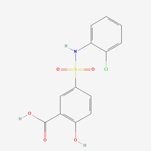 5-[(2-chlorophenyl)sulfamoyl]-2-hydroxybenzoic acid (CAS: 62547-09-5) - Chemical Structure and Molecular Formula 