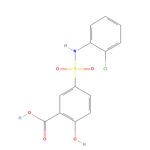 5-[(2-chlorophenyl)sulfamoyl]-2-hydroxybenzoic acid (CAS: 62547-09-5) - Related Chemical Product