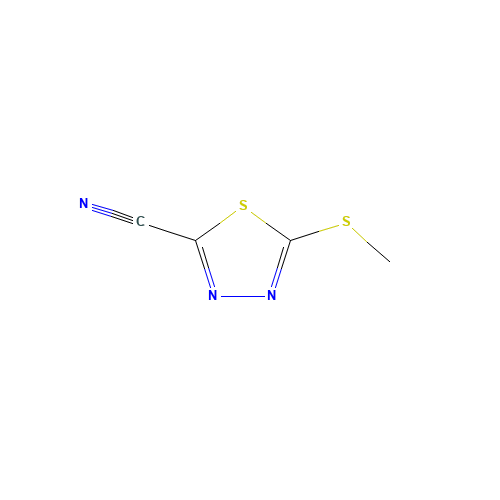 5-methylsulfanyl-1,3,4-thiadiazole-2-carbonitrile (CAS: 70391-06-9) - Chemical Structure and Molecular Formula 