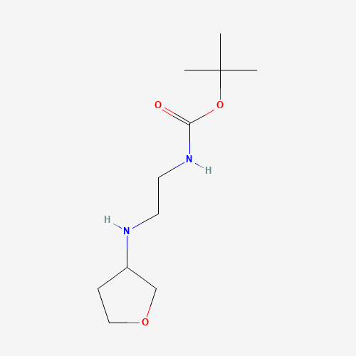 tert-butyl N-[2-(oxolan-3-ylamino)ethyl]carbamate (CAS: 1284246-87-2) - Chemical Structure and Molecular Formula 