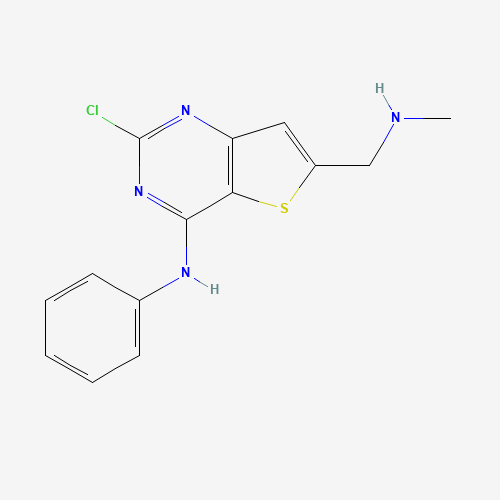 2-chloro-6-(methylaminomethyl)-N-phenylthieno[3,2-d]pyrimidin-4-amine (CAS: 1235451-14-5) - Chemical Structure and Molecular Formula 
