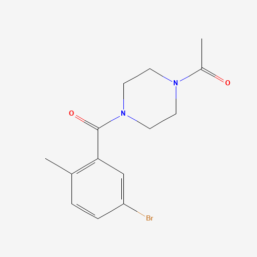 1-[4-(5-bromo-2-methylbenzoyl)piperazin-1-yl]ethanone (CAS: 1431542-16-3) - Related Chemical Product