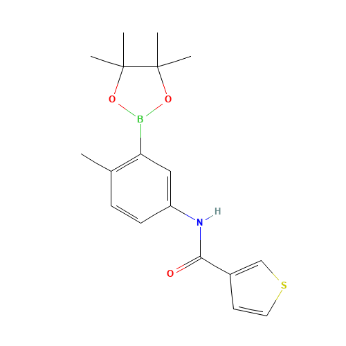 N-[4-methyl-3-(4,4,5,5-tetramethyl-1,3,2-dioxaborolan-2-yl)phenyl]thiophene-3-carboxamide (CAS: 623907-56-2) - Related Chemical Product