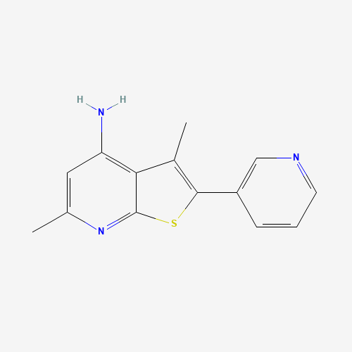 3,6-dimethyl-2-pyridin-3-ylthieno[2,3-b]pyridin-4-amine (CAS: 1312594-34-5) - Chemical Structure and Molecular Formula 