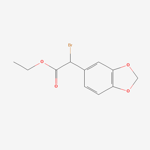 ethyl 2-(1,3-benzodioxol-5-yl)-2-bromoacetate (CAS: 91065-93-9) - Chemical Structure and Molecular Formula 