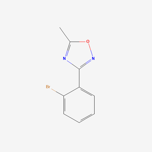 3-(2-bromophenyl)-5-methyl-1,2,4-oxadiazole (CAS: 859851-04-0) - Chemical Structure and Molecular Formula 