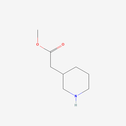 methyl 2-piperidin-3-ylacetate (CAS: 85375-73-1) - Chemical Structure and Molecular Formula 
